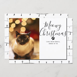Invitation Meowy Christmas Pet Cat Christmas Card