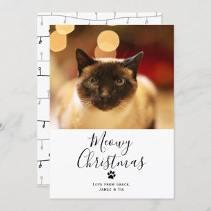 Invitation Meowy Christmas Pet Cat Christmas Card