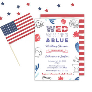 Invitation Mer Blanc BBQ Couples Douche Répétition Dîner