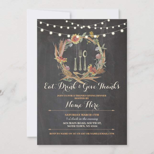 Invitation Merci à l'Invitation d'automne de la florale de Th (Devant)