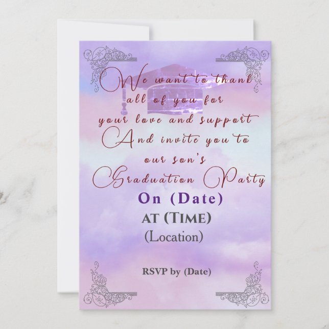 Invitation Merci au soutien (Devant)