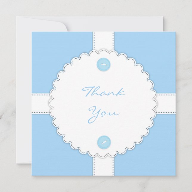 Invitation Merci Baby shower Dantel (Devant)