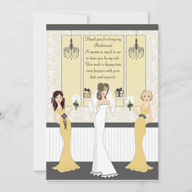 Invitation Merci Bridesmaid (Devant)