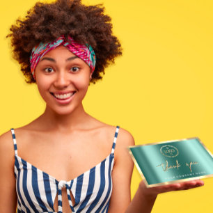 Invitation Merci Business Insérer Logo Gold Green