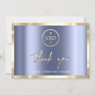 Invitation Merci Business Insertion Logo Gold Blue