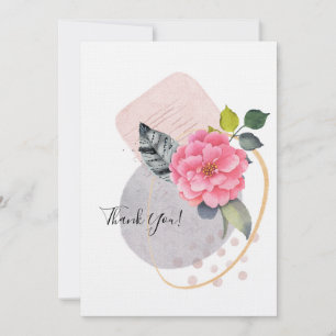 Invitation Merci ! Collage floral