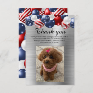 INVITATION MERCI DE BALLON PATRIOTIQUE EN ARGENT