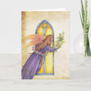 Invitation Merci de coeur avec Angel & Bouquet