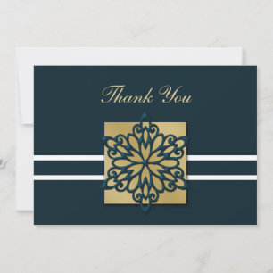 Invitation Merci de mariage d'hiver bleu