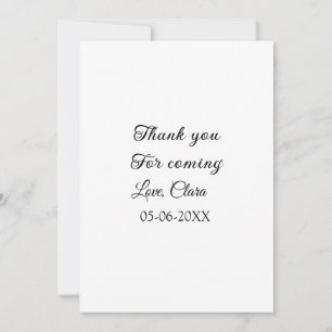 Invitation merci d'être venu nom du destinataire message text
