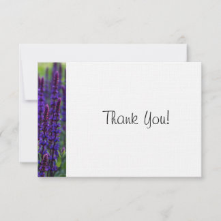 Invitation Merci floral Lilac simple et élégant Note plat