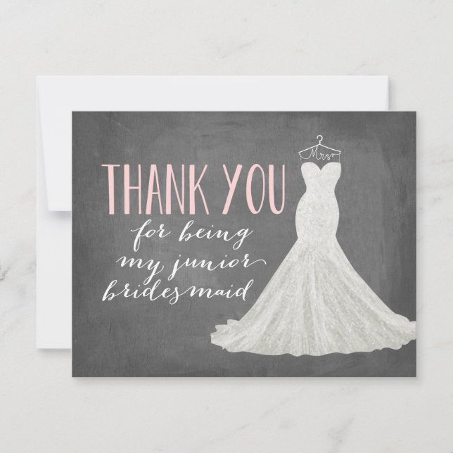 Invitation Merci junior de Bridesmaid | Bridesmaid (Devant)