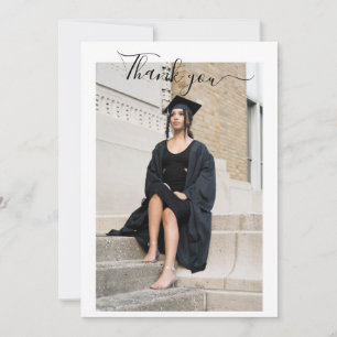 Invitation Merci minimaliste de graduation photo verticale