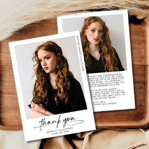 Invitation Merci photo moderne