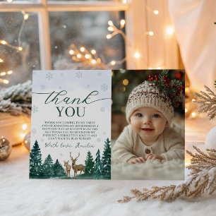 Invitation Merci pour la photo de Winter ONEderland