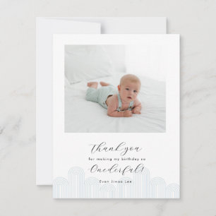 Invitation Merci pour la photo du premier anniversaire Dol co