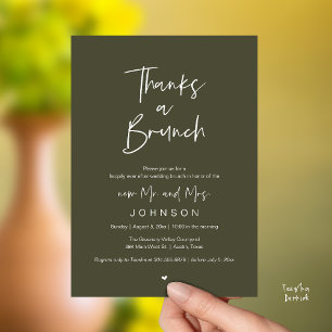 Invitation Merci pour un brunch, Célébration de mariage post-