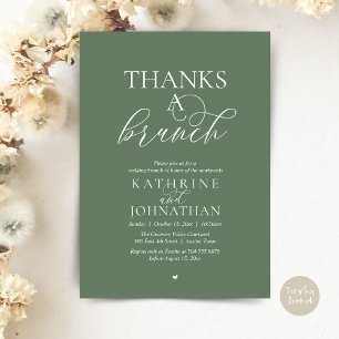 Invitation Merci pour un brunch, mariage moderne et élégant