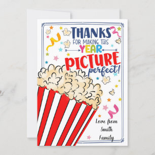 Invitation Merci pour une photo parfaite année cadeau enseign