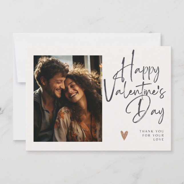 Invitation Merci Pour Votre Amour | Photo Valentine Card (Devant)