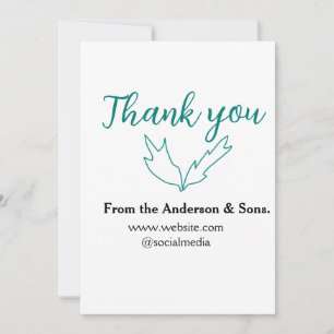 Invitation Merci pour votre page de commande nom de société