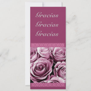 Invitation Merci Quinceanera CUSTOM avec Roses roses roses