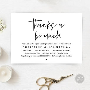 Invitation Merci un brunch, fêter les mariages invitati