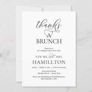 Invitation Merci un Brunch, Post Mariage Elopement Party