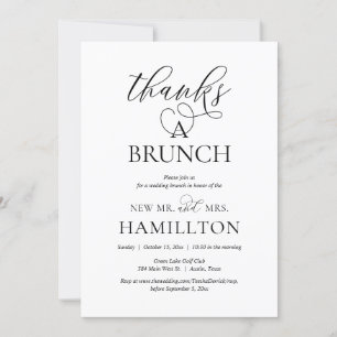 Invitation Merci un Brunch, Post Mariage Elopement Party