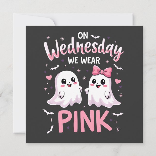 Invitation Mercredi, Nous Portons Le Crâne D'Halloween Éffray (Devant)