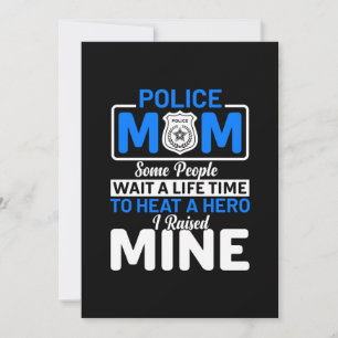 Invitation Mère Art Fière Police Maman