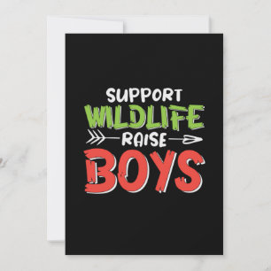 Invitation Mère Art Support Wildlife Raise Boys