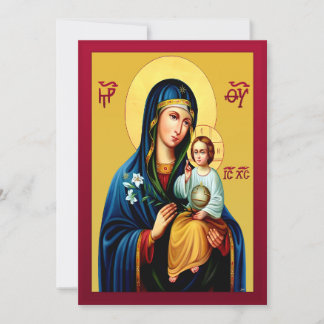 Invitation Mère de Dieu nouveau rouge