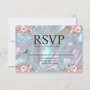 Invitation Mère de Pearl Iridescente Mariage élégant RSVP