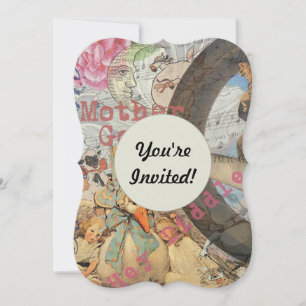 Invitation Mère Goose Nursery Rhyme Fairy Tale