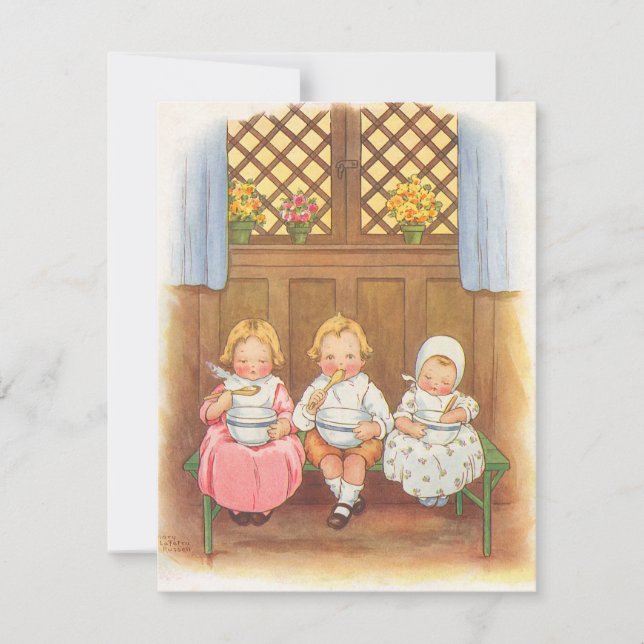 Invitation Mère Goose Vintage Nursery Rhyme Baby shower (Devant)