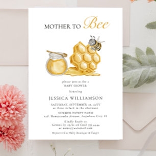 Invitation Mère pour être neutre baby shower minimal