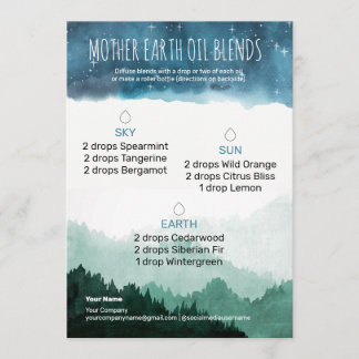 Invitation Mère Terre Essential Oil Diffuser Mélange