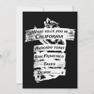 Invitation Merica Humour Amérique USA Funny Californie