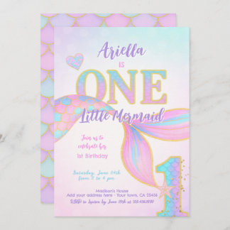 Invitation Mermaid 1er anniversaire