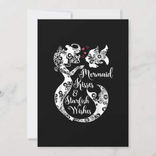 Invitation Mermaid Kisses Starfish Wishes Mandala Mermai Swim