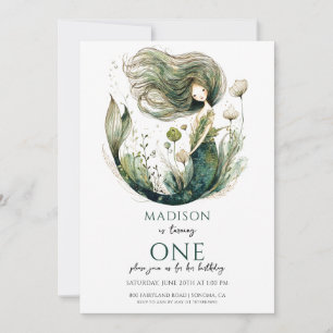 Invitation Mermaid magique 1er anniversaire