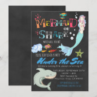 Mermaid ou Shark Co-Ed Anniversaire conjoint