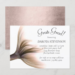 Invitation Mermaid Posh Dusty Terracotta Peach Graduation