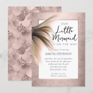 Invitation Mermaid Posh   Dusty Terracotta Petit Baby shower