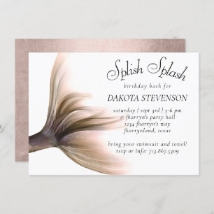 Invitation Mermaid Posh   Dusty Terracotta Splish Splash