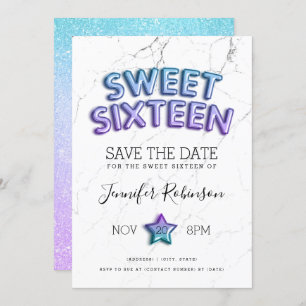 Invitation Mermaid Sweet 16 Enregistrer La Parties scintillan