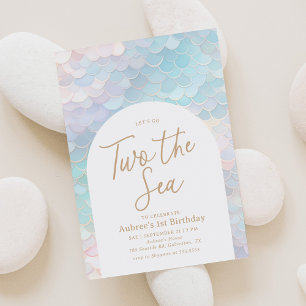 Invitation Mermaid Two the Sea 2nd Birthday Party