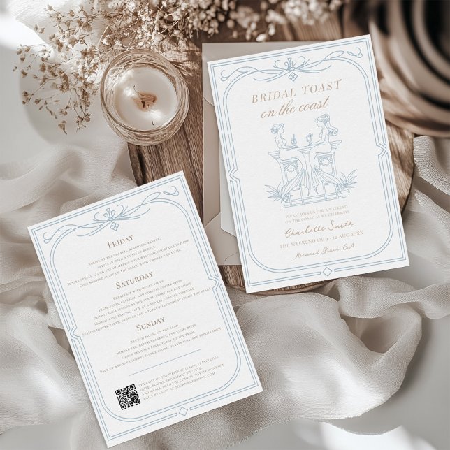 Invitation Mermaids & Martinis Bachelorette Côtière (Créateur téléchargé)