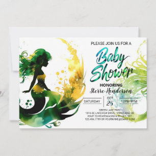 Invitation Mermaid's Sea Adventures : Baby shower